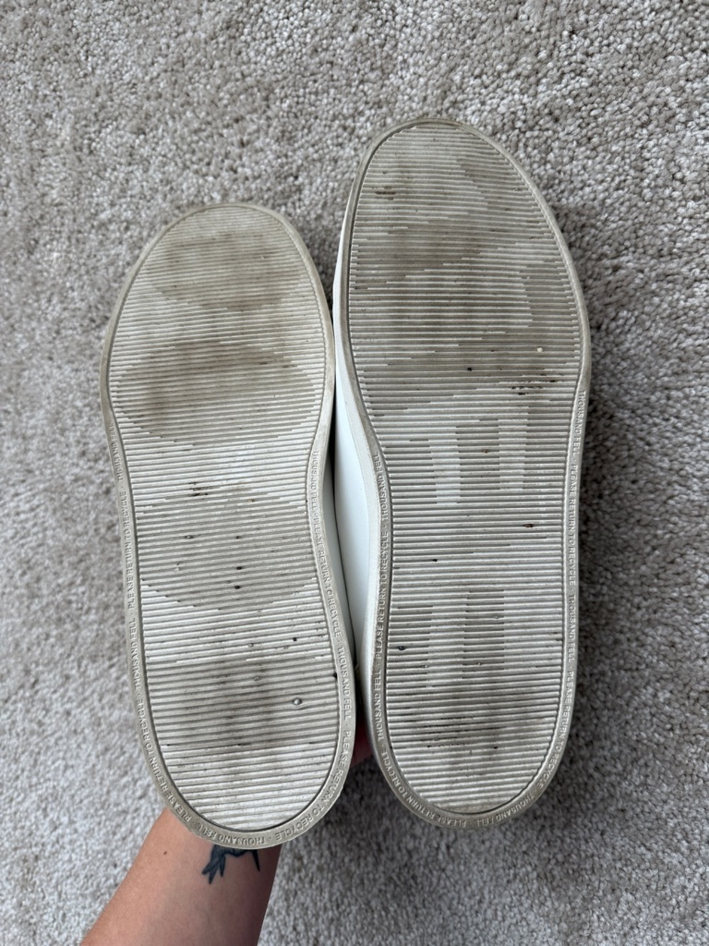 Thousand Fell Lace Up White Cream Casual Sneaker - Picture 10 of 10